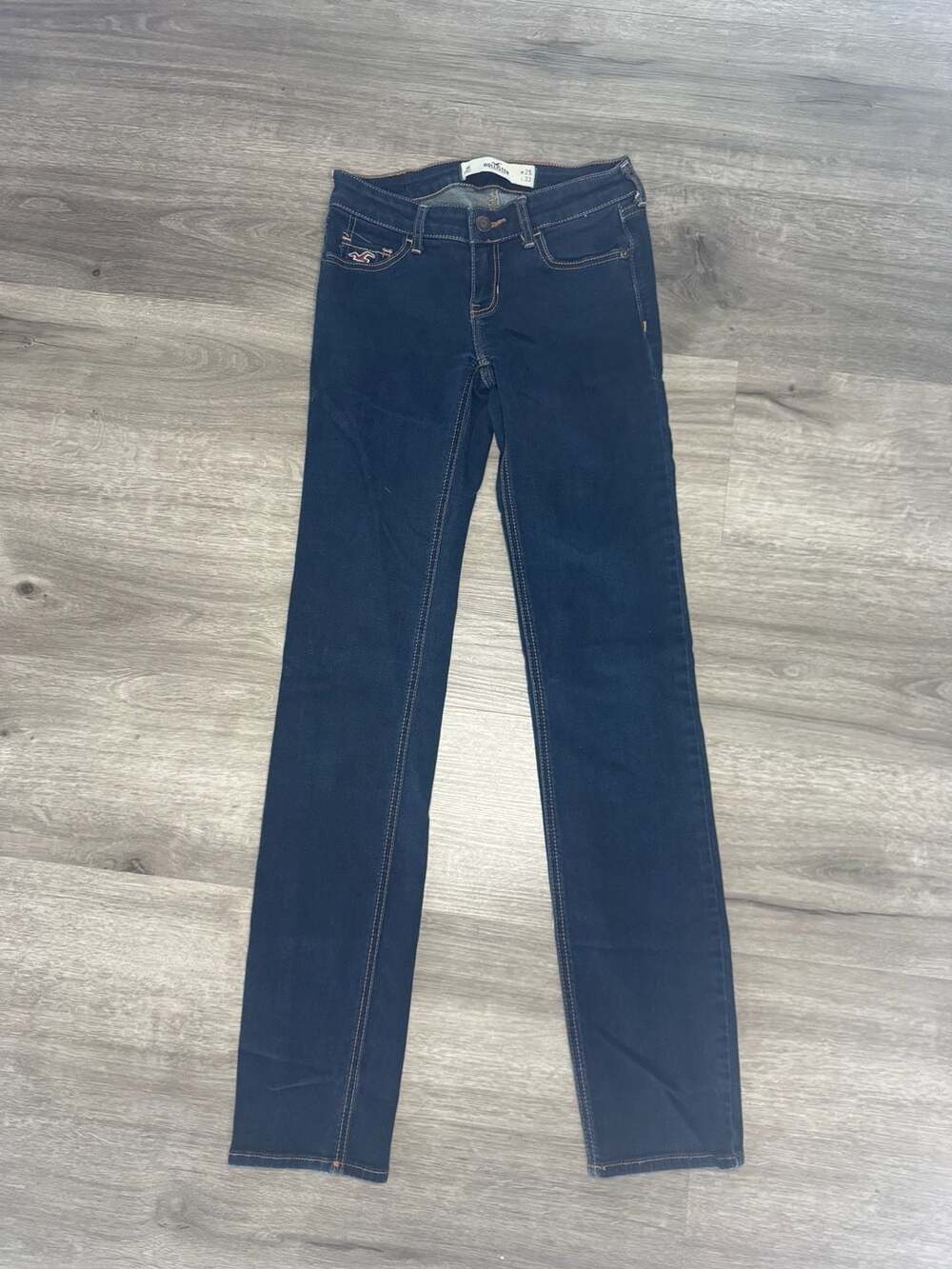 Hollister Skinny Jeans Size 25x33 Dark Wash Blue Denim